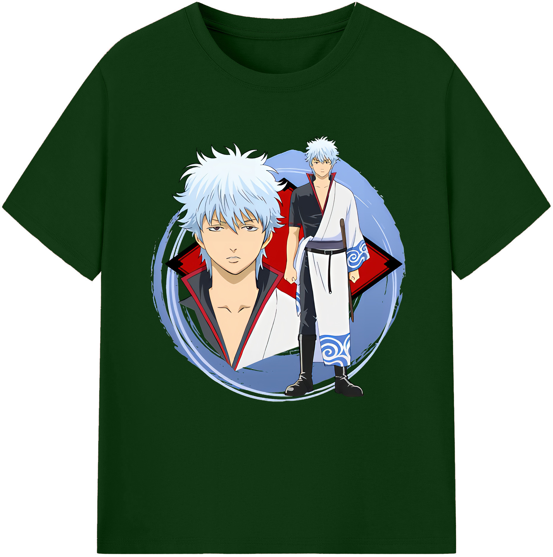 （画像用） ぎんたま 坂田銀時（さかたぎんとき） 神楽 志村新八（しむら しんぱち） GINTAMA Sakata Gintoki Kagura Shimura Shinpachi 綿100％半袖Tシャツ（フロントプリント）